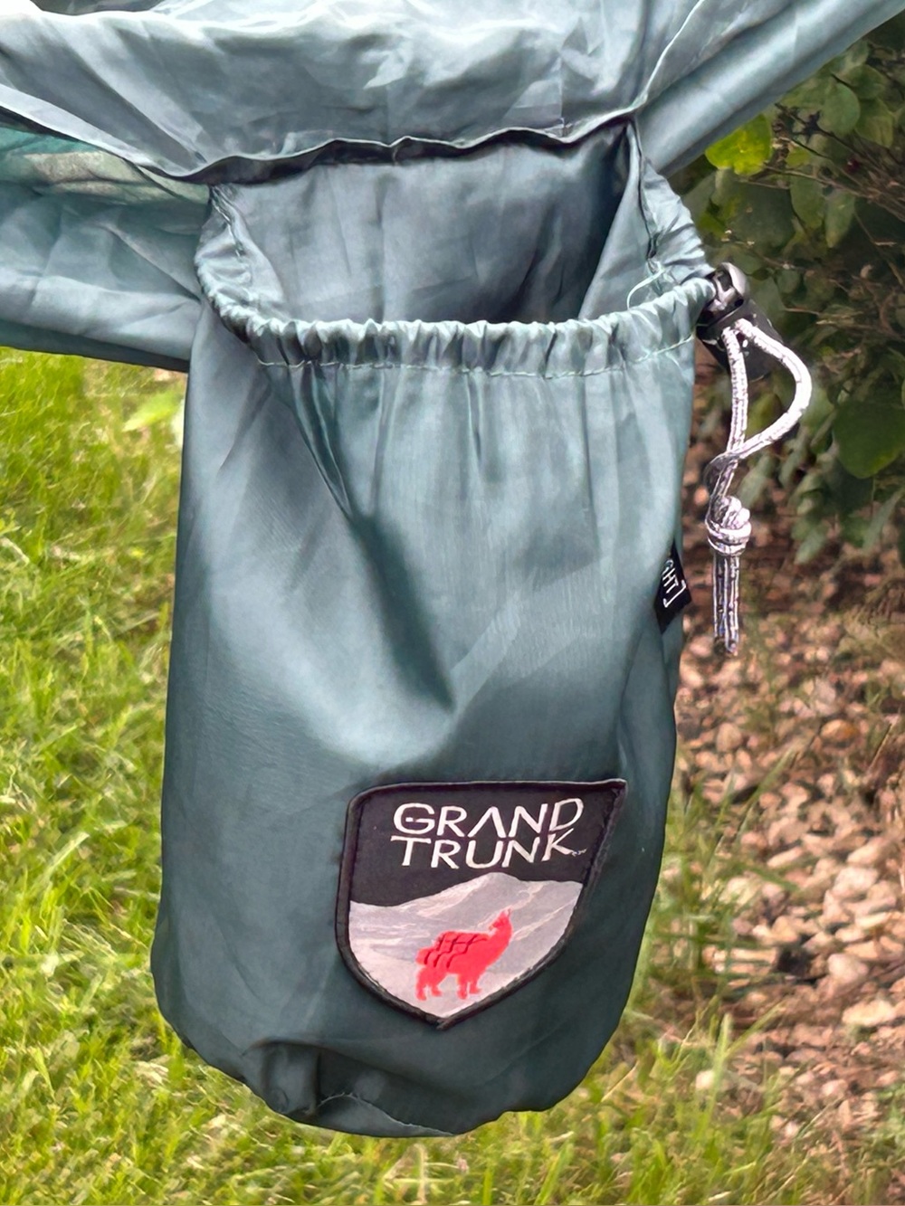 Grand Trunk Ultralight Green Travel Hammock with Carry Bag for Camping Hiking